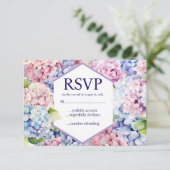 Hydrangeas Spring Flowers RSVP-kaarten RSVP Kaartje (Staand voorkant)