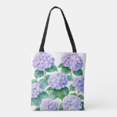 Hydrangeas Waterverf Bloemenkunst Tote Bag (Achterkant)