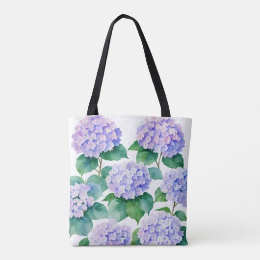 Hydrangeas Waterverf Bloemenkunst Tote Bag (Achterkant)