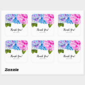 Hydrangeas Waterverf Illustratie | Bruiloft Vierkante Sticker (Vel)