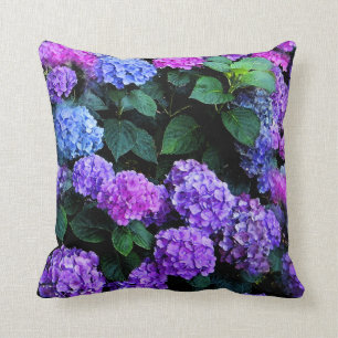 Hydrangeas Waterverf Paars Kussen