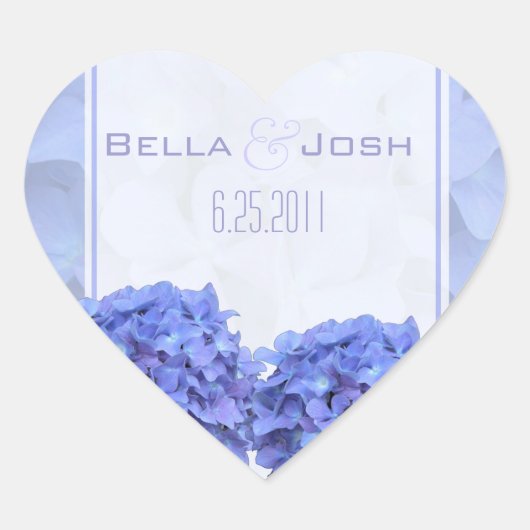 Hydrangeas Wedding Stickers (Voorkant)