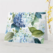 Hydrangeas Wenskaart Kaart (Gele Bloem)