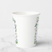 Hydrangeas White Blue Wedding Cups voor Ontvangst Papieren Bekers (Links)