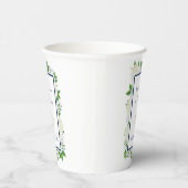 Hydrangeas White Blue Wedding Cups voor Ontvangst Papieren Bekers (Rechts)