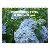 HYDRANGEAS White Roses Ferns Calendar Teacher Kalender (Hoes)