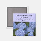 Hydrangeas Zaden van onze levens Magneet (Voorkant / Achterkant)
