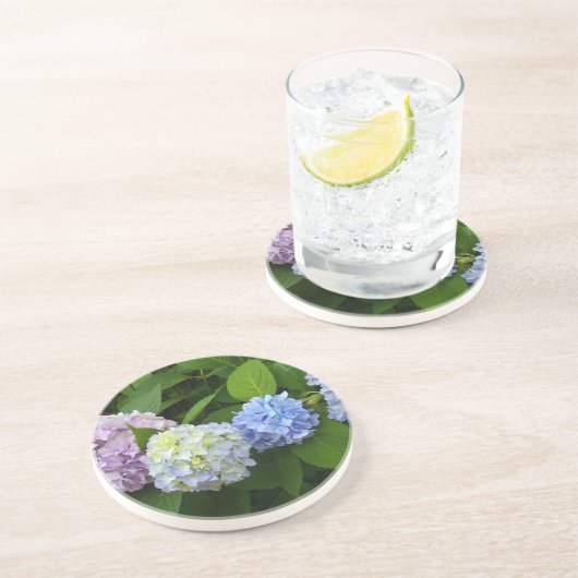 Hydrangeas Zandsteen Onderzetter (Zijkant)