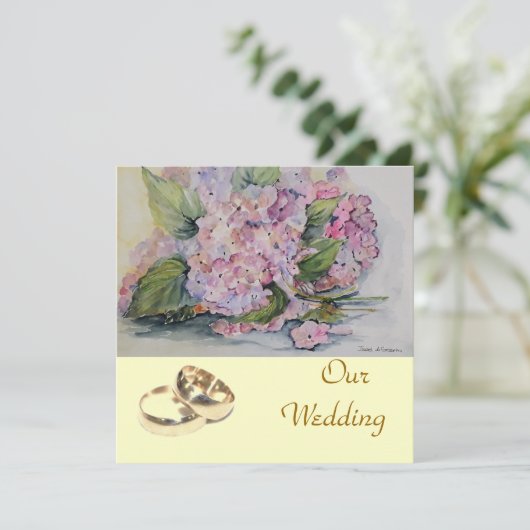 Hydrangeasliefde Kaart (Staand voorkant)