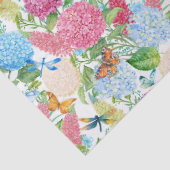 Hydrangeassen en vlinders Dragonfly betegeld huwel Tissuepapier (Detail)