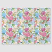 Hydrangeassen en vlinders Dragonfly betegeld huwel Tissuepapier (Voorkant)