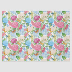 Hydrangeassen en vlinders Dragonfly betegeld huwel Tissuepapier