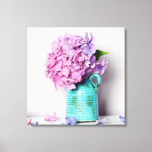 Hydrangebloemen Canvas Afdruk (Voorkant)