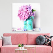 Hydrangebloemen Canvas Afdruk (Insitu (Woonkamer))