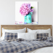 Hydrangebloemen Canvas Afdruk (Insitu (Slaapkamer))