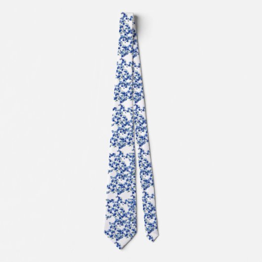 Hydrangeenblauw Stropdas (Voorkant)