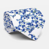 Hydrangeenblauw Stropdas (Opgerold)