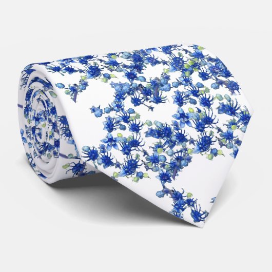 Hydrangeenblauw Stropdas (Opgerold)