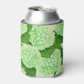 Hydrangeenpatroon waterverf blikjeskoeler (Blikje Voorkant)