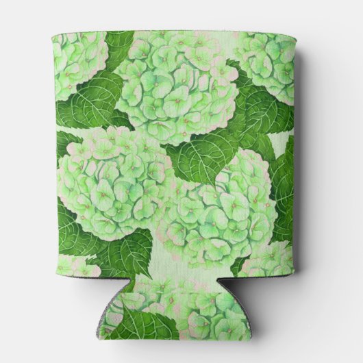 Hydrangeenpatroon waterverf blikjeskoeler (Achterkant)