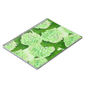 Hydrangeenpatroon waterverf notitieboek (Linkerzijde)