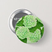 Hydrangeenpatroon waterverf ronde button 5,7 cm (Voorkant /achterkant)