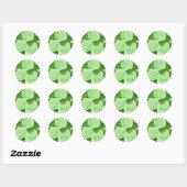 Hydrangeenpatroon waterverf ronde sticker (Vel)