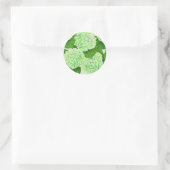 Hydrangeenpatroon waterverf ronde sticker (Tas)