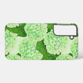 Hydrangeenpatroon waterverf samsung galaxy hoesje (Achterkant horizontaal)