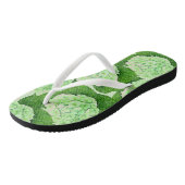 Hydrangeenpatroon waterverf teenslippers (Schuin)