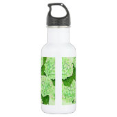 Hydrangeenpatroon waterverf waterfles  (Achterkant)