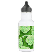 Hydrangeenpatroon waterverf waterfles  (Rechts)