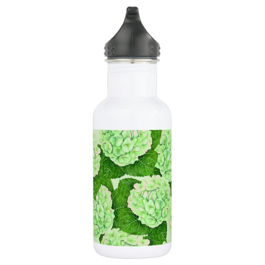 Hydrangeenpatroon waterverf waterfles (Rechts)