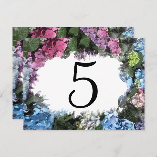 Hydrangeenventilator Lijst Tabelnummers Briefkaart (Voorkant / Achterkant)