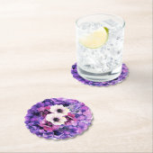 Hydranger in Paars met witte bloemen Kartonnen Onderzetters (Insitu)