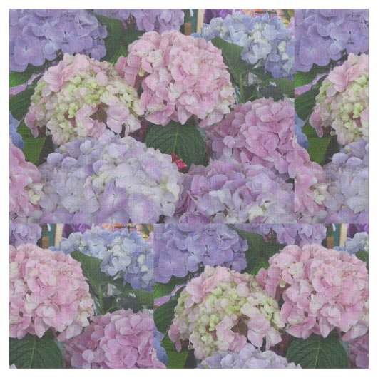 Hydrangia Paars Blauw Roze Stof (Close Up)