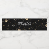Hydratatie voor de viering - Celestial Black Waterfles Etiket (Enkel label)