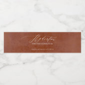 Hydratatie voor de viering - Terracotta Shades Waterfles Etiket (Enkel label)