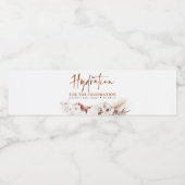 Hydratatie voor het Feest - Terracotta Bloemen Waterfles Etiket (Enkel label)