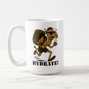 Hydrate – Grappige kameel die loopt fitness ontwer Koffiemok
