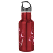 Hydrate Water druppels in roze tinten Waterfles (Achterkant)