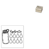 Hydrate Water Tracker Rubberstempel (Gestempeld)