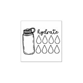 Hydrate Water Tracker Rubberstempel (Afrduk)