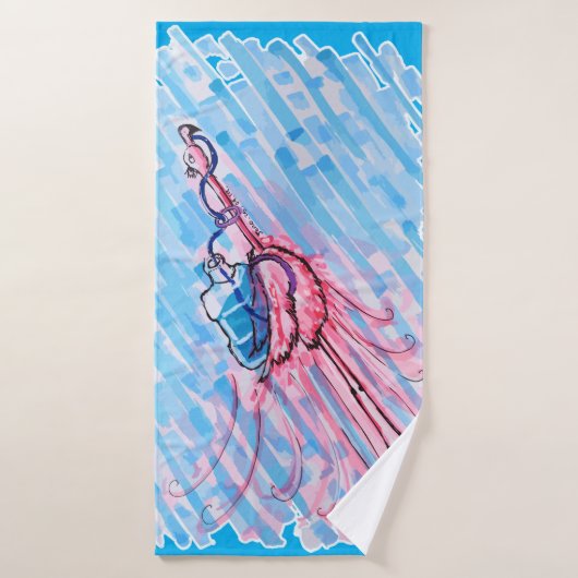 Hydrated Flamingo Badhanddoek (Badhanddoek)