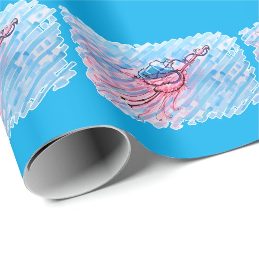 Hydrated Flamingo Cadeaupapier (Rol Hoek)