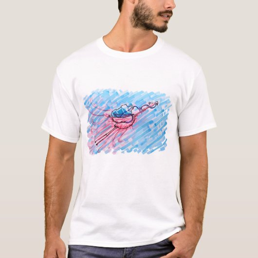 Hydrated Flamingo T-shirt (Voorkant)