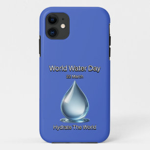 Hydrateer de wereld. Wereldwaterdag. Case-Mate iPhone Case