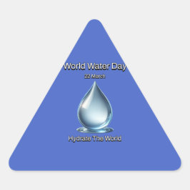 Hydrateer de wereld. Wereldwaterdag. Sticker