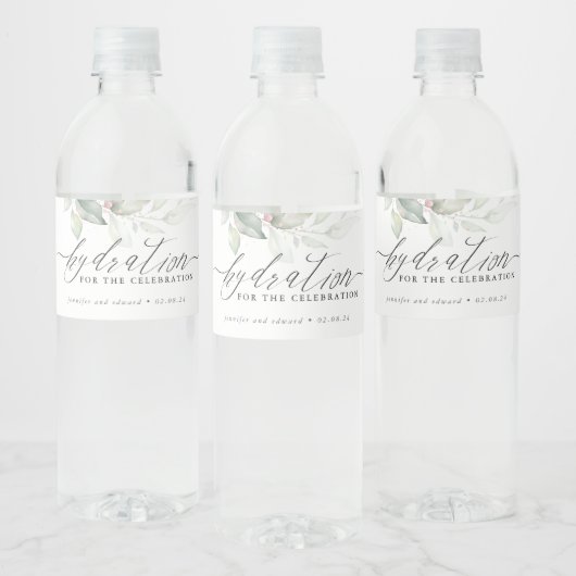 Hydratie voor de feestdag - Grieks huwelijk Waterfles Etiket (Flessen)