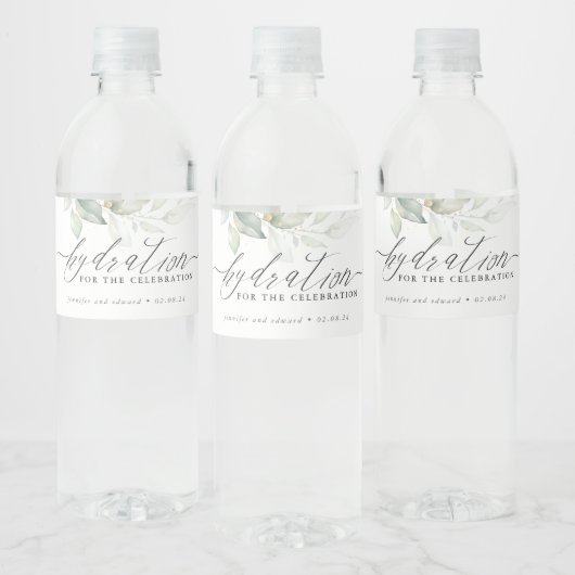 Hydratie voor de feestdag - Grieks huwelijk Waterfles Etiket (Flessen)